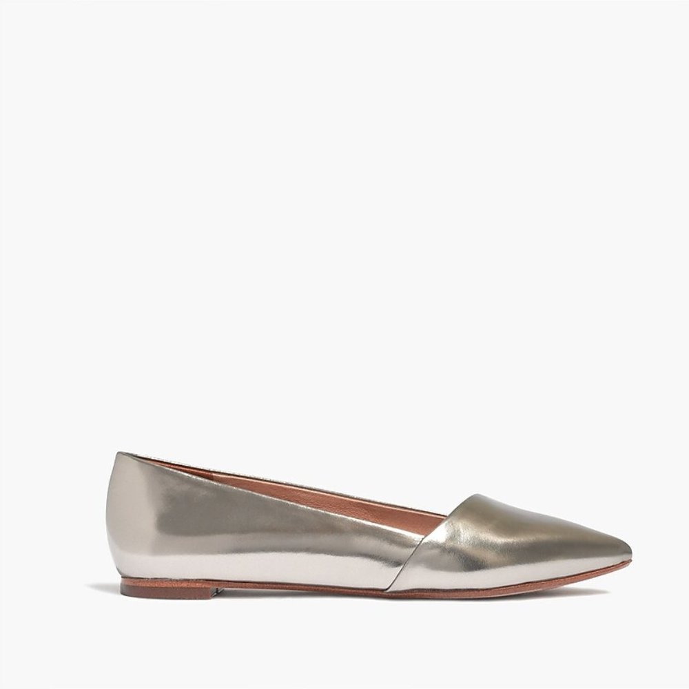 Madewell Mira Flat in Metallic